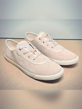 🆕 TOMS Women's SZ 11 Carmel Corduroy Tan Oxford Sneaker Color: Tan